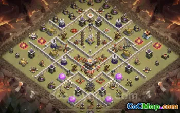 Best TH11 War Base with Link - Anti Everything Defense #25438