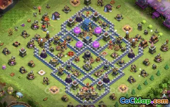 Best TH12 Hybrid Base Copy for Trophy Defense in Clash of Clans #25685
