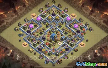 Best TH12 Hybrid War Base - Anti Everything & Links #25511