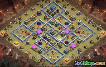 Лучшая военная база TH12 2024 года — макет Anti 3 Stars и ссылки № 17707