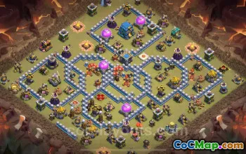 Лучшая военная база TH12 2024 года — Anti Everything и Hybrid Link # 17708