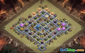 Best TH12 War Base: Anti-Everything Hybrid with Link #20694
