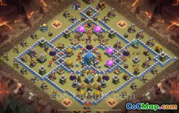 Best TH12 War Base Links for Hybrid Defense 2025 - COC #26787