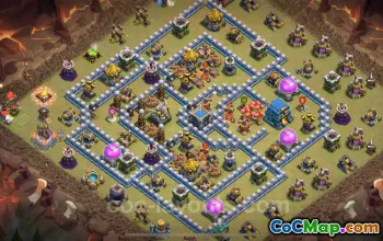 Best TH12 War Base with Link 2025 | Anti Everything CWL Defense #52338
