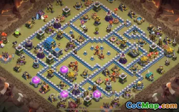 Best TH12 War Base with Link 2025 | Clash of Clans CWL #52409