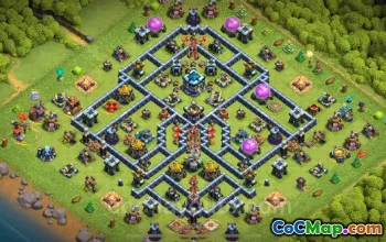 Melhor Base TH13 Anti 2 Estrelas 2024 - Link e Layout Híbrido #17719