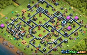 Best TH13 Anti 2 Stars Base with Link - Clash of Clans #21062