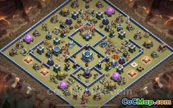 Best TH13 Anti 2 Stars War Base - Link & Tips #25708