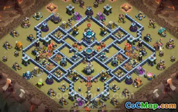 Best TH13 Anti 2 Stars War Base with Link 2025 | Clash of Clans #51505