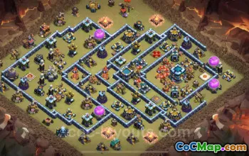 Best TH13 Anti 2 Stars War Base with Link - Clash of Clans #25717