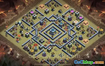 Best TH13 Anti 2 Stars War Base with Link - Clash of Clans #25936