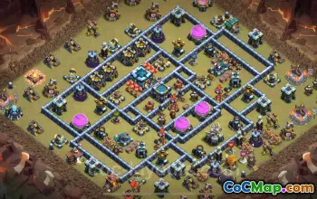 Best TH13 Anti 3-Star War Base with Link 2025 | Clash of Clans #52314