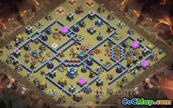Best TH13 Anti 3 Stars Base - Clash of Clans Defense Link #25863