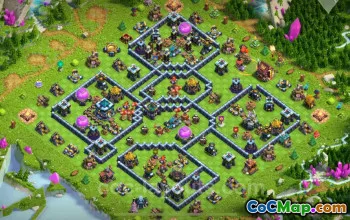 Best TH13 Anti 3 Stars Base with Link 2025 | Hybrid Town Hall 13 #49335