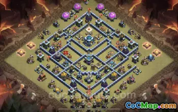 Best TH13 Anti 3 Stars War Base - Clash of Clans #21214