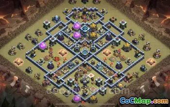 Best TH13 Anti 3 Stars War Base with Link - Clash of Clans #21149