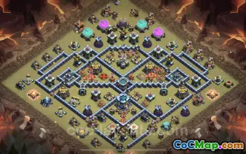 Best TH13 Anti 3 Stars War Base with Link - Clash of Clans #21404