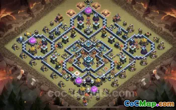 Best TH13 Anti 3 Stars War Base with Link - Clash of Clans #25899