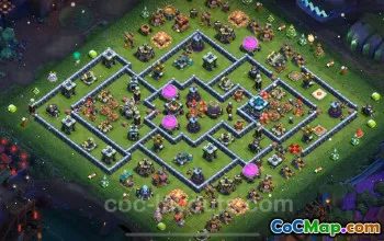 Best TH13 Base 2024: Top Anti-Everything with Link #21004