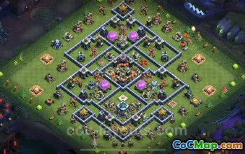 Best TH13 Base Copy - Top Hybrid Anti-Everything Defense #25706