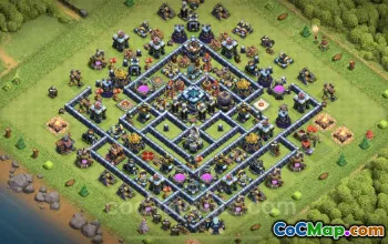 Best TH13 Farming Base: Anti Everything Hybrid Design #25760