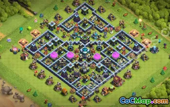 Best TH13 Farming Base with Anti 2 Stars #57772
