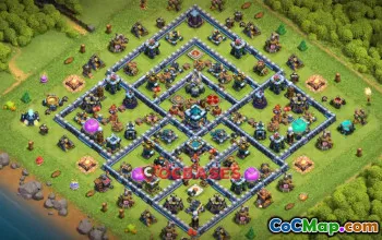 Best TH13 Trophy Base: Symmetric Anti 2 Stars Link #21634