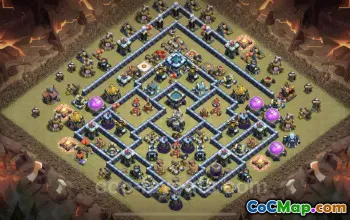 Best TH13 War Base - Anti 3 Stars & Anti Air Link #21219
