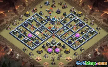 Best TH13 War Base - Anti Everything Defense (CWL Copy) #25948