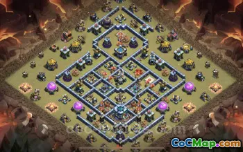 Best TH13 War Base - Anti-Everything Link for Clash of Clans #25772