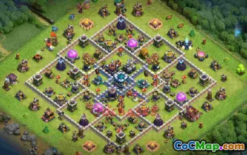 Best TH13 War Base Layout qipt3 #57035
