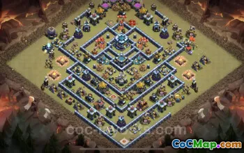Best TH13 War Base Layouts - Anti Everything Strategy #25940