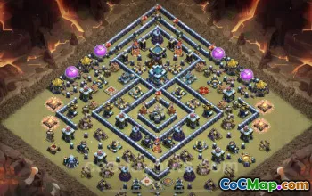 Best TH13 War Base Link - Anti Everything CWL Defense #21132