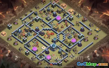 Best TH13 War Base Links - Hybrid Defense for CWL #21120