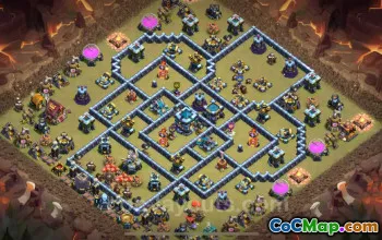 Best TH13 War Base with Link 2025 | Anti-Air & Electro Dragon #50893