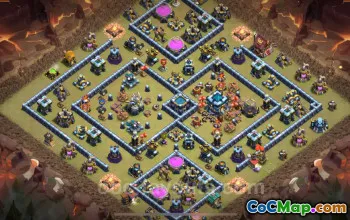Best TH13 War Base with Link 2025 | Anti Air/Electro Dragon #51931