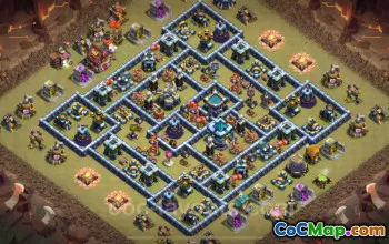 Best TH13 War Base with Link 2025 | Clash of Clans CWL Copy #51504