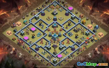 Best TH13 War Base with Link | Anti-2 Stars CWL Defense 2025 #50895