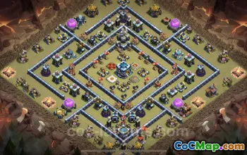 Best TH13 War Base with Link | Anti-Everything Defense #25729