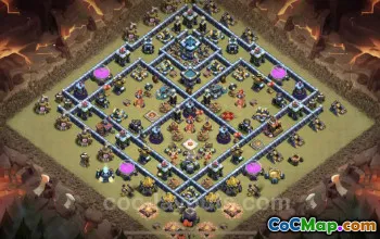 Best TH13 War Base with Link - Anti Everything Defense #25926