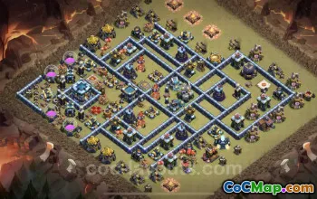 Best TH13 War Base with Link - Anti Everything Defense #25942