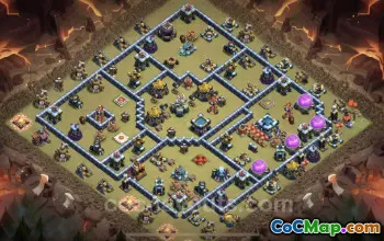 Best TH13 War Base with Link - Clash of Clans Guide #21294