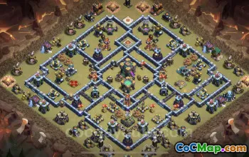 Best TH14 Anti 2 Stars War Base | Legend League Link #21641