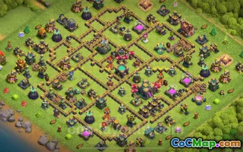 Best TH14 Anti 3 Stars Base with Link 2025 | Clash of Clans #52443