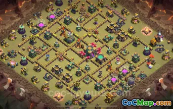 Best TH14 Anti 3 Stars War Base with Link | 2025 CWL Defense #52446
