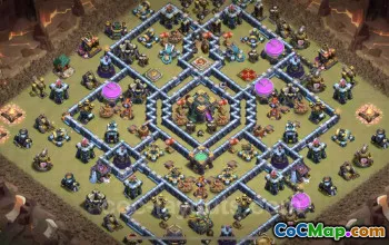 Best TH14 Anti 3 Stars War Base with Link - Clash of Clans #26129