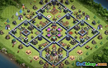 Best TH14 Farming Base Copy - Hybrid & Anti-Everything #26070