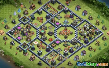 Best TH14 Farming Base: Hybrid & Anti-Air Design - COC #26042