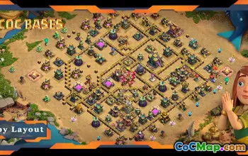 Best TH14 Hybrid Base Link & Anti-Farming Layout - COC #22642