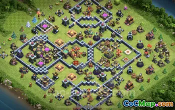 Best TH14 Hybrid Base - Top Anti Everything Layout Link #26105